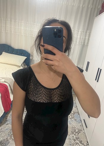 Siyah Dantel Detaylı Gotik Midi Elbise - Görsel 5