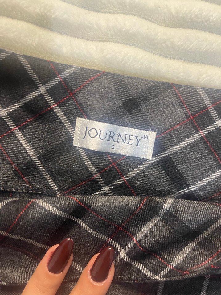 Gri Pilili Mini Etek - Görsel 2