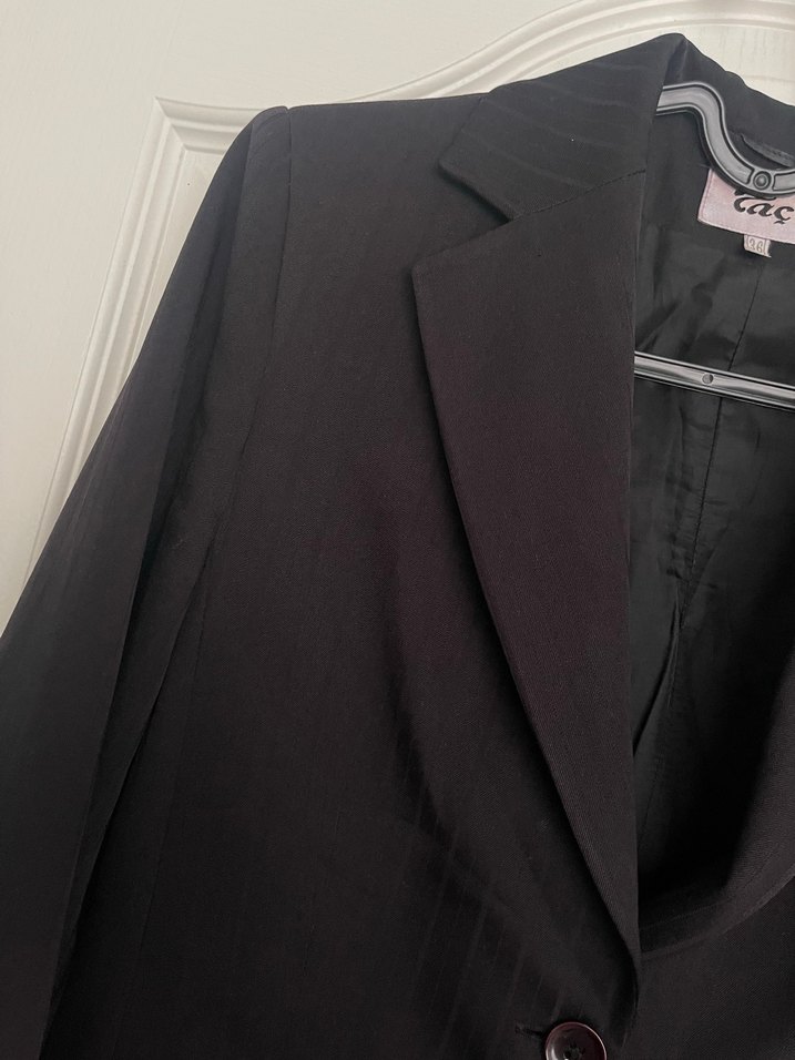 Düğmeli Kadın Blazer Ceket - Görsel 3