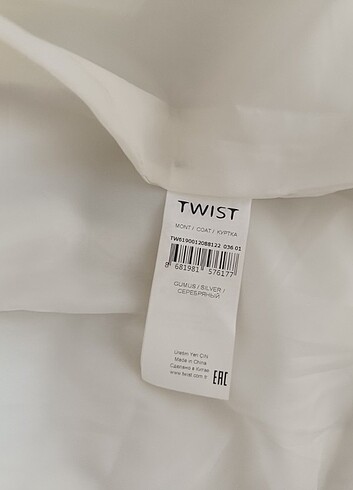 36 Beden gri Renk Twist Mont
