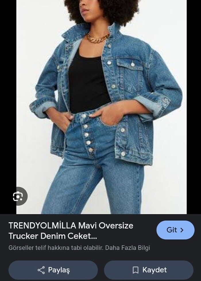 Trendyolmilla kot ceket - Görsel 3