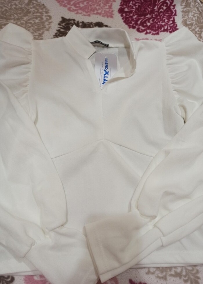 Kol detaylı bluz - Görsel 2