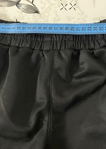 Erkek Siyah Spor Şort Fermuarlı Cepli - Görsel 5