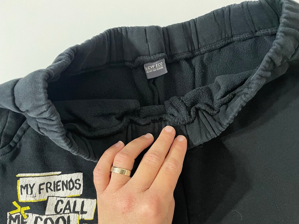 Fermuarlı Siyah Çocuk Eşofman Altı - Görsel 3