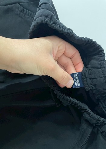 Erkek Siyah Düz Kesim Rahat Pantolon - Görsel 2