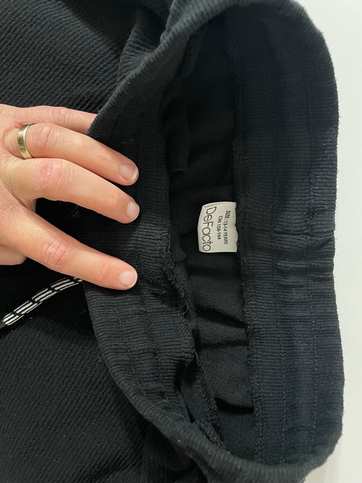 Erkek Siyah Fermuarlı Outdoor Eşofman Altı - Görsel 2