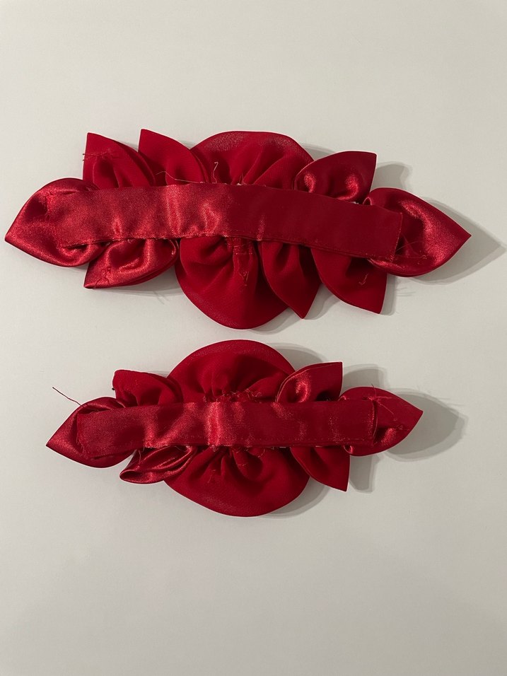 Kırmızı Fırfırlı Saten Saç Aksesuarı - Görsel 2