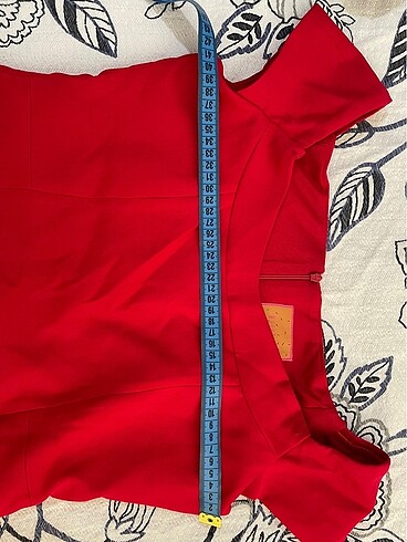 Standart beden kırmızı elbise - Görsel 6