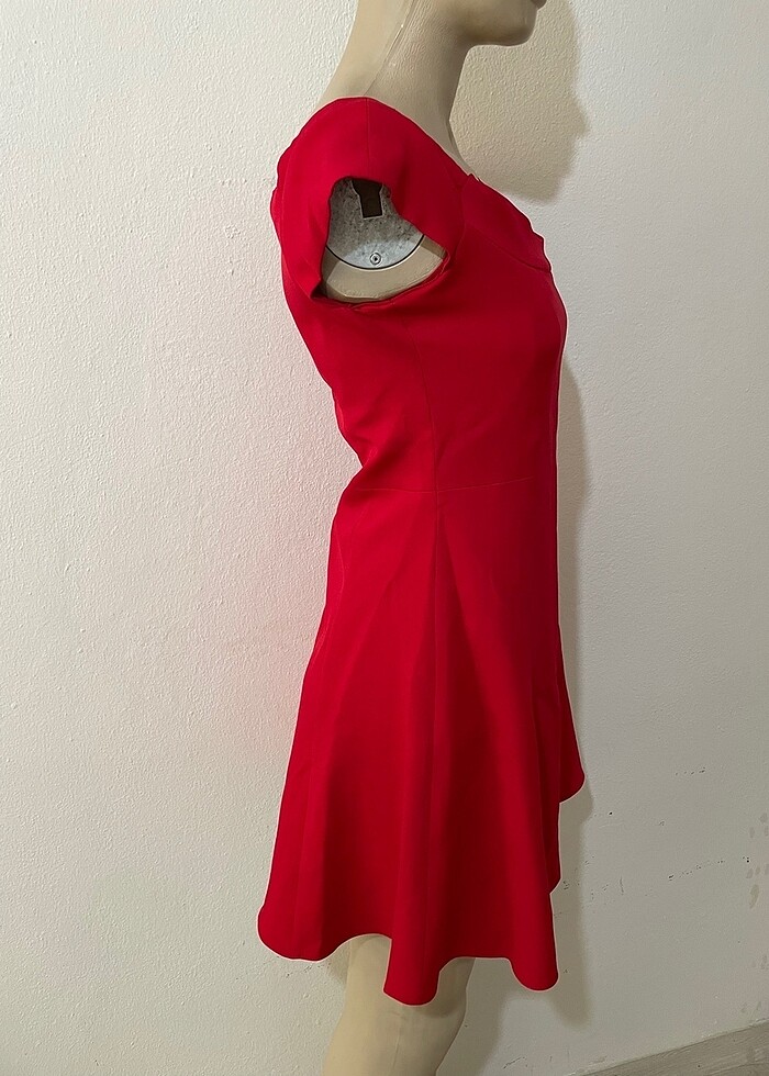 Standart beden kırmızı elbise - Görsel 3