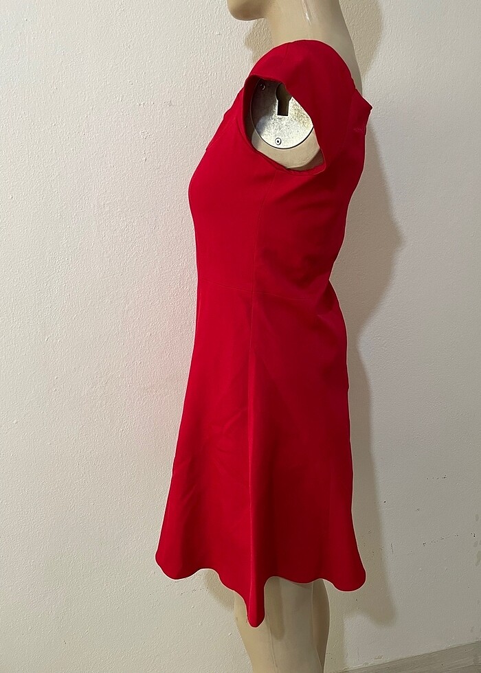 Standart beden kırmızı elbise - Görsel 5