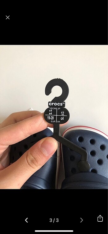 19 Beden Crocs 19 no