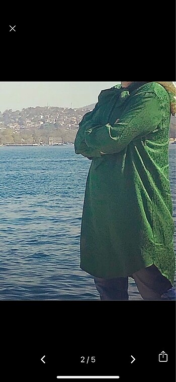 44 Beden Hm yeşil gömlek