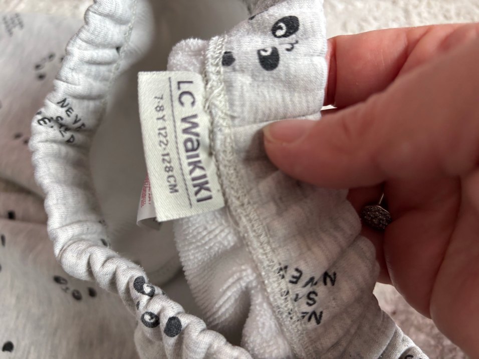 Gri Kadife Detaylı Kız Tayt - Görsel 2