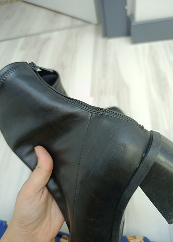 Siyah Kadın Topuklu bot - Görsel 5