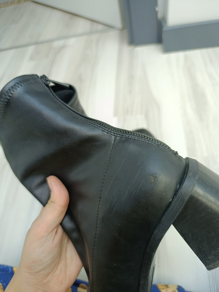 Siyah Kadın Topuklu bot - Görsel 5