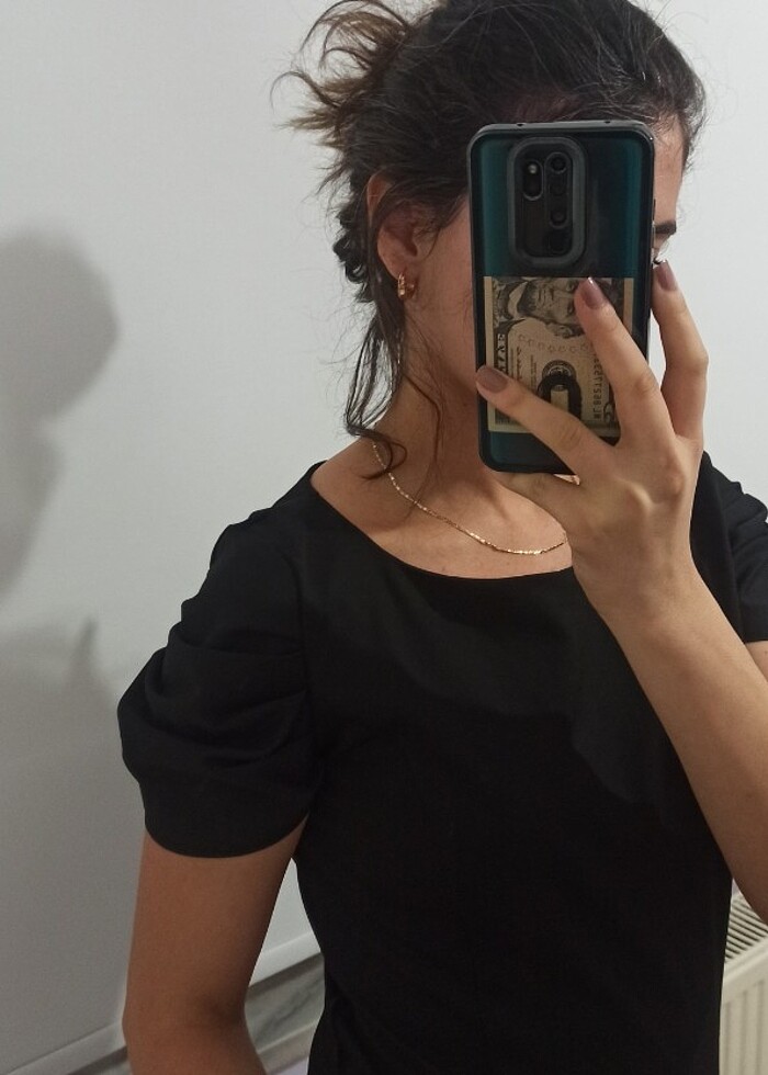 Siyah kısa elbise - Görsel 2