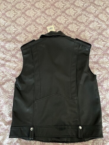 l Beden siyah Renk Bershka deri biker yelek