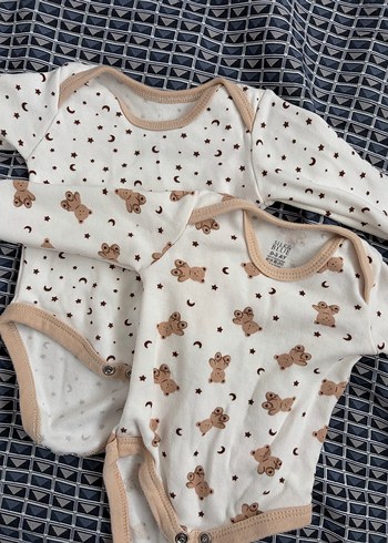 Uzun Kollu Bebek Body Kahverengi - Görsel 2