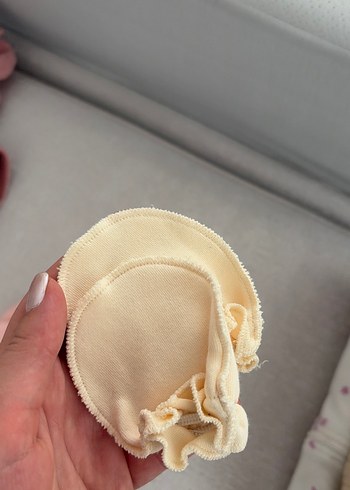 Kız Çocukları İçin Beyaz Örgü Eldiven - Görsel 4