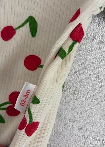 Kiraz Desenli Uzun Kollu Bebek Body - Görsel 4