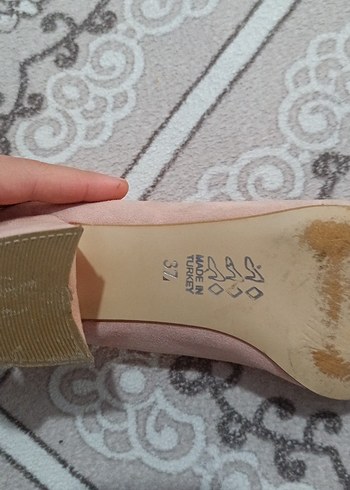 Pembe Süet Topuklu Kadın Stiletto - Görsel 3