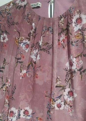 Pembe Çiçek Desenli Uzun Bohem Elbise - Görsel 2