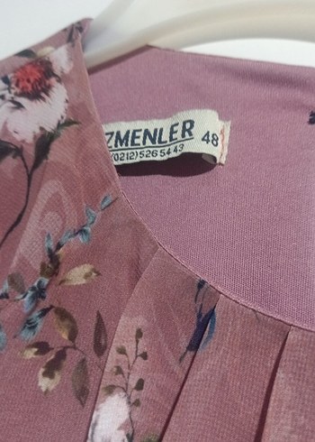 Pembe Çiçek Desenli Uzun Bohem Elbise - Görsel 3