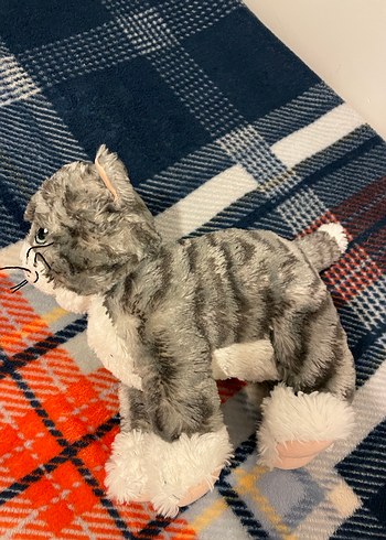 Gri Peluş Kedi Oyuncak ikea - Görsel 5