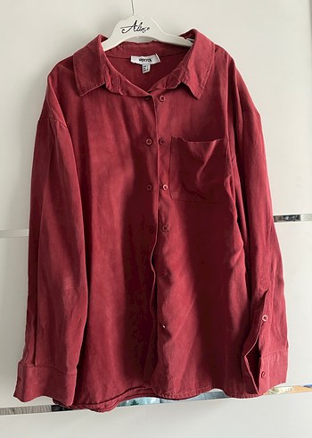 İpekyol Bordo Kadın Salaş Keten Gömlek - Görsel 2