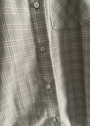 Lefties Düğmeli Uzun Kollu Kareli Kadın Gömlek - Görsel 3