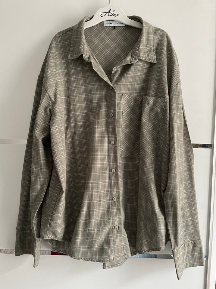 Lefties Düğmeli Uzun Kollu Kareli Kadın Gömlek - Görsel 2