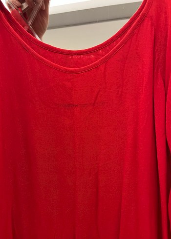 Kırmızı Bohem Nakışlı Uzun Kollu Elbise - Görsel 3