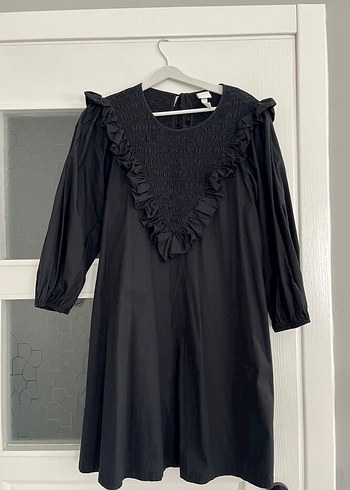 Fırfırlı Siyah Gotik Hamile Bluzu