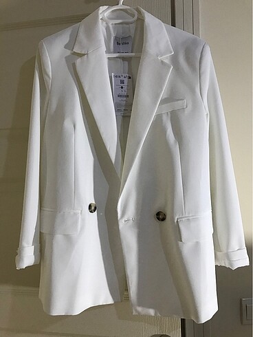 Beyaz blazer ceket