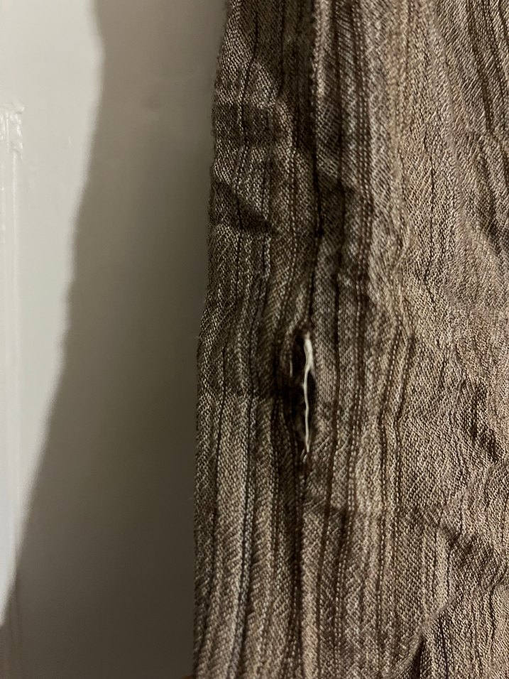 Kahverengi Düğmeli Kısa Kollu Şifon Gömlek - Görsel 3