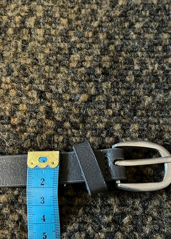 Gri Deri Taşlı Yıldızlı Studded Kemer - Görsel 4