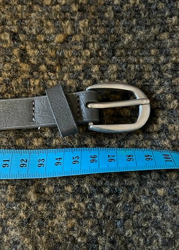 Gri Deri Taşlı Yıldızlı Studded Kemer - Görsel 3