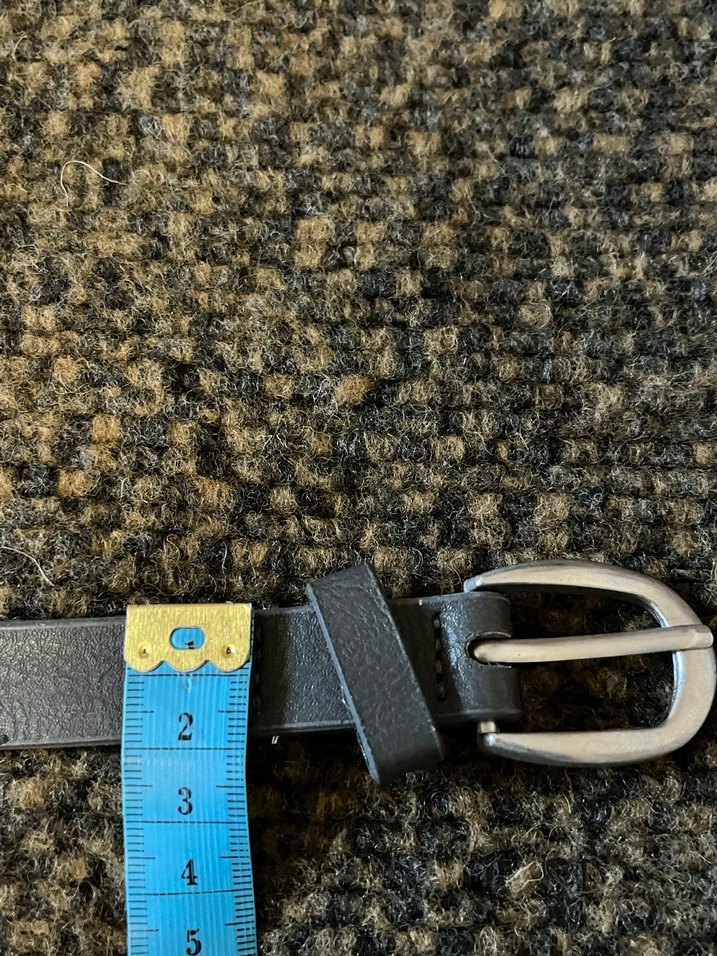 Gri Deri Taşlı Yıldızlı Studded Kemer - Görsel 4