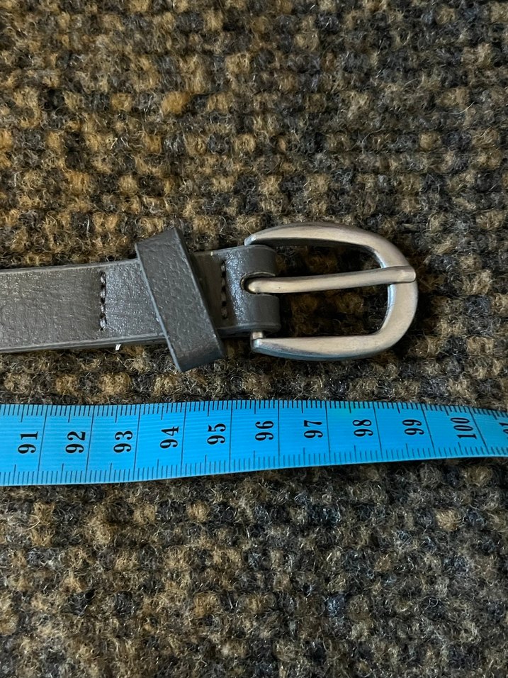 Gri Deri Taşlı Yıldızlı Studded Kemer - Görsel 3