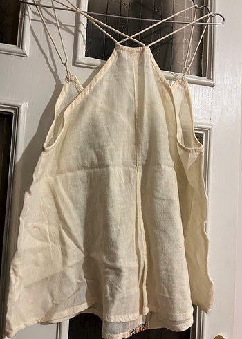 Nakışlı Krem Bohem Bluz - Görsel 2