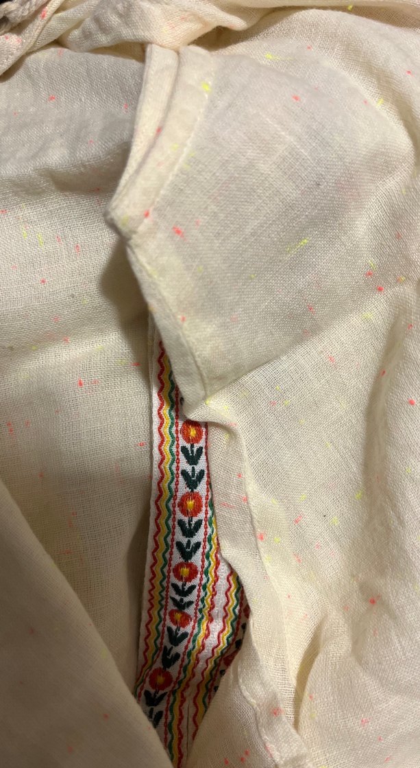 Nakışlı Krem Bohem Bluz - Görsel 3