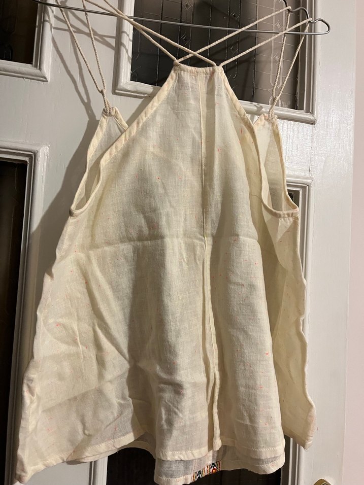 Nakışlı Krem Bohem Bluz - Görsel 2