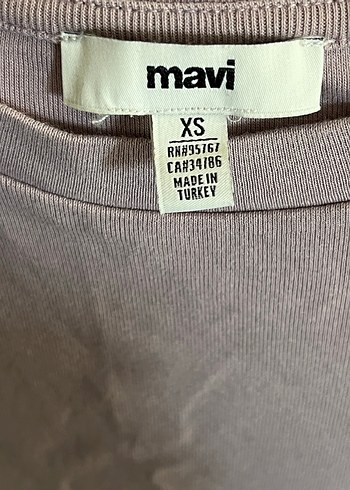 Lila Kısa Kollu Basic Crop Tişört - Görsel 3