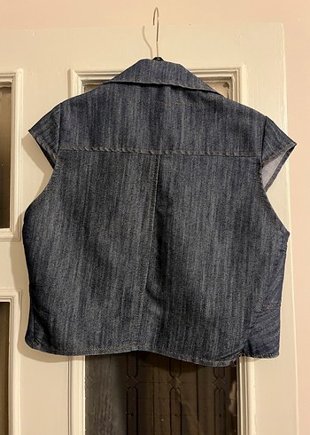 Vintage kot yelek - Görsel 2