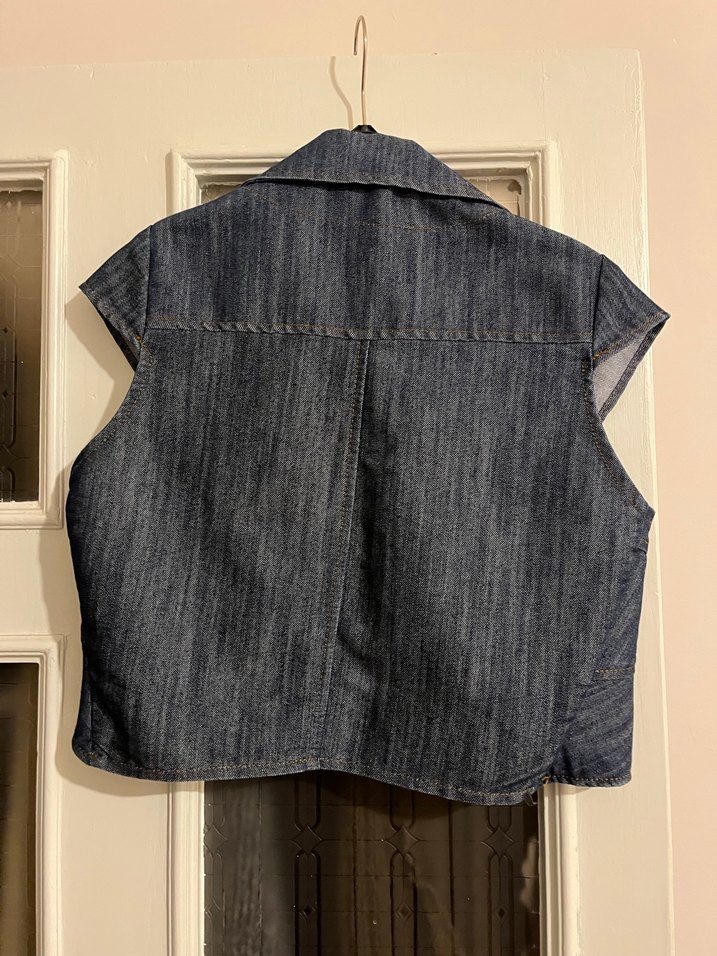 Vintage kot yelek - Görsel 2