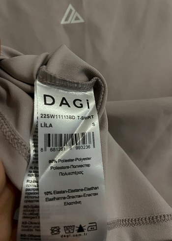 Lila Kısa Kollu Crop Spor Tişört - Görsel 3