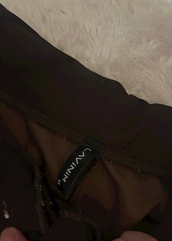 Kadın kahve  Pamuklu Kumaş Pantolon - Görsel 6