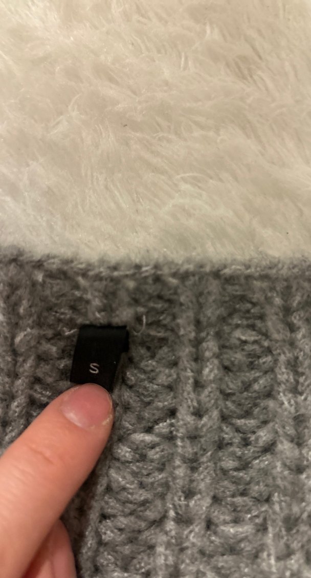 Gri V Yaka Örgü Kadın Hırka - Görsel 5