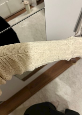 Bej Kadın Triko Uzun Kollu Kazak - Görsel 2