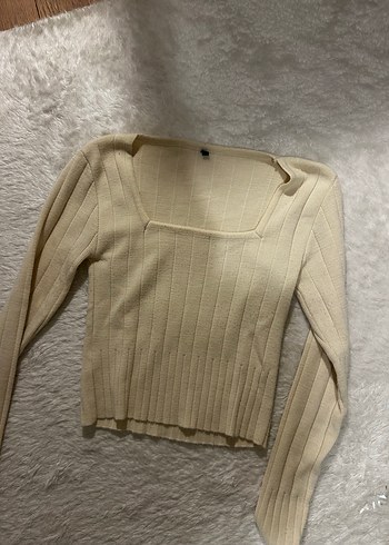 Bej Kadın Triko Uzun Kollu Kazak - Görsel 5